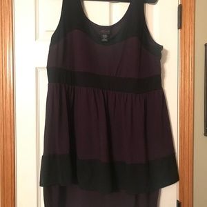 Dark Purple and Black Tank dress